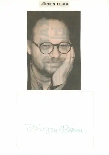 Autogrammkarte Schauspieler Jürgen Flimm, Portrait, Autogramm