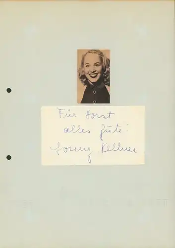 Autogrammkarte Schauspielerin Lonny Kellner, Portrait, Autogramm