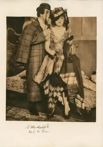 Autogrammkarte Schauspieler, Filmszene, Autogramm