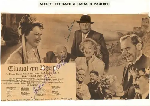 Autogrammkarte Schauspieler Albert Florath und Harald Paulsen, Autogramm