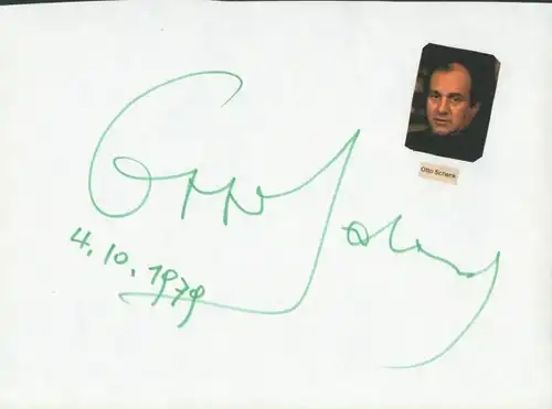 Autogrammkarte Schauspieler Otto Schenk, Portrait, Autogramm