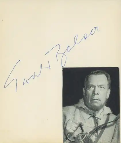 Autogrammkarte Schauspieler Ewald Balser, Portrait, Autogramm, Carmen Köper, Otto Rouvel