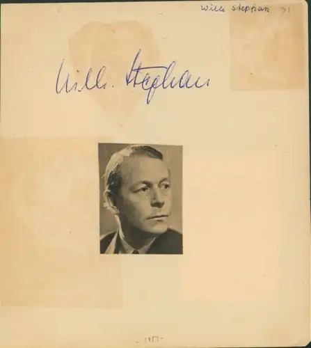 Autogrammkarte Schauspieler Georg Thomalla, Portrait, Autogramm, Willi Stephan