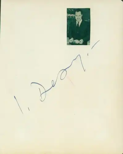 Autogrammkarte Schauspieler Ivan Desny, Portrait, Autogramm