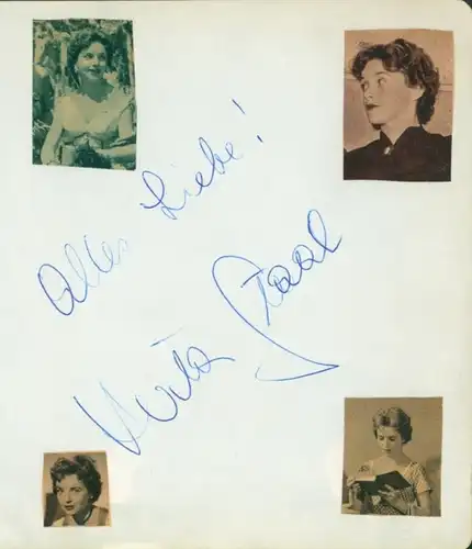 Autogrammkarte Schauspielerin Herta Staal, Portrait, Autogramm