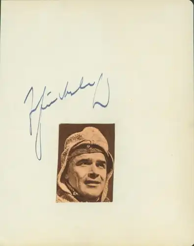 Autogrammkarte Schauspieler Joachim Fuchsberger, Portrait, Autogramm