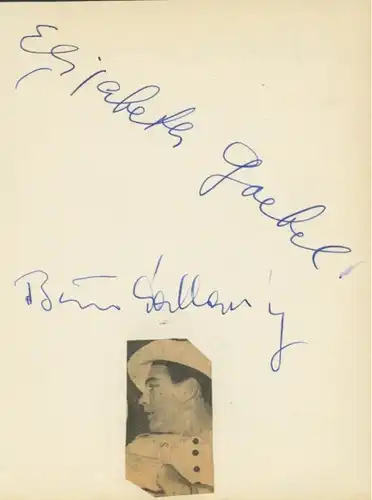 Autogrammkarte Schauspieler Bruno Dallonsky, Portrait, Autogramm, Elisabeth Goebel