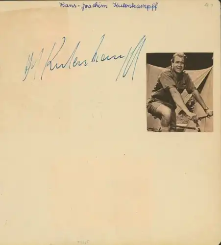 Autogrammkarte Schauspieler Hans-Joachim Kulenkampff, Portrait, Autogramm, Helmut Zacharias