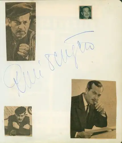 Autogrammkarte Schauspieler Rene Deltgen, Portrait, Autogramm