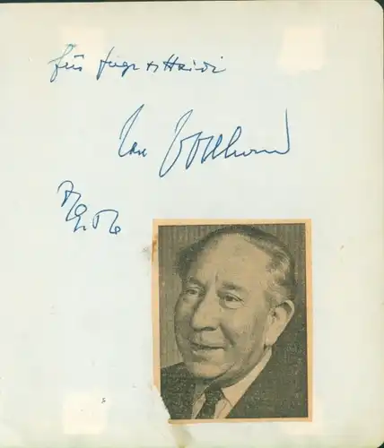 Autogrammkarte Schauspieler Carl Voscherau, Portrait, Autogramm