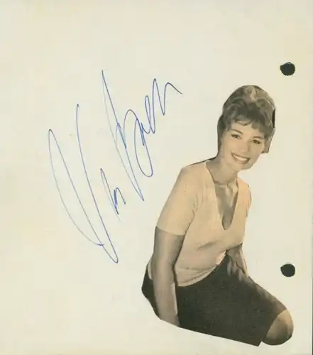 Autogrammkarte Schauspielerin Ella Buch, Vivi Bach, Portrait, Autogramm