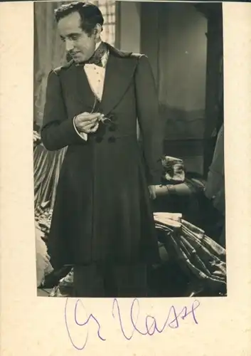 Autogrammkarte Schauspieler O. E. Hasse, Portrait, Autogramm