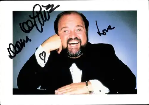 Autogrammkarte Schauspieler Dom DeLuise, Portrait, Autogramm