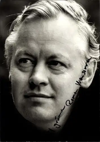 Autogrammkarte Schauspieler Richard Lindskog, Portrait, Autogramm