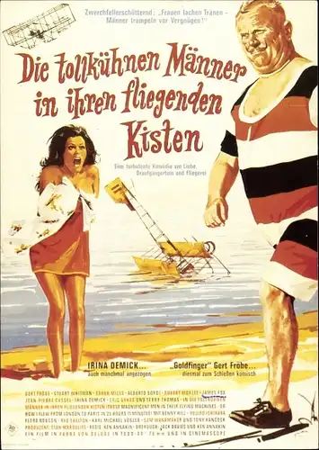 Ak Filmplakat Die tollkühnen Männer in ihren fliegenden Kisten, James Fox, Autogramm