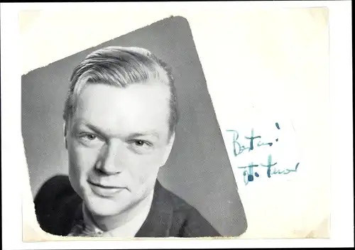 Foto Autogramm Schauspieler Otto Heuer, Portrait