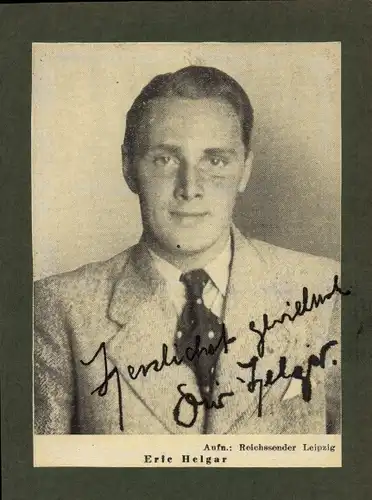 Foto Autogramm Schauspieler Erik Helgar