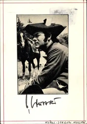 Foto Autogramm Schauspieler Klaus Jürgen Wussow, als Husar