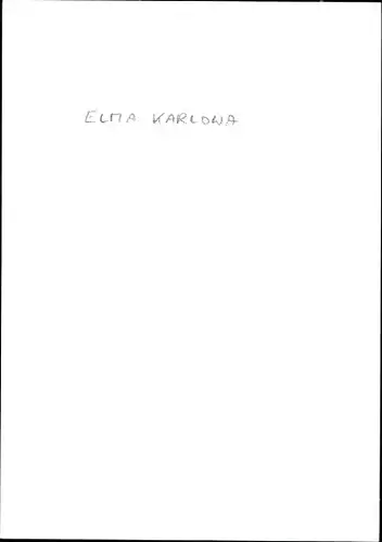 Foto Autogramm Schauspielerin Elma Karlowa