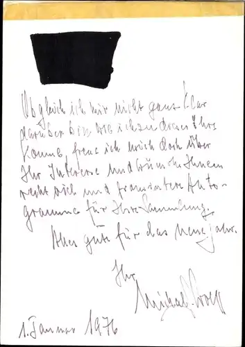 Foto Autogramm Schauspieler Michael Wolf, Portrait