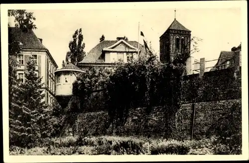 Foto Ak Bamberg in Oberfranken, Gebäude, Fahne