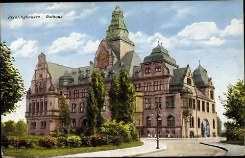 Ak Recklinghausen im Ruhrgebiet, Rathaus
