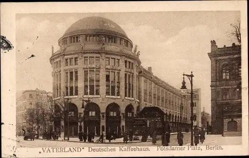 Ak Berlin Tiergarten, Vaterland, Deutsches Kaffeehaus, Potsdamer Platz