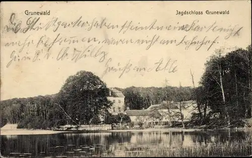 Ak Berlin Zehlendof Dahlem, Jagdschloss Grunewald