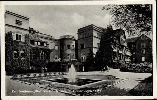 Ak Berlin Zehlendorf, Krankenhaus Waldfriede, Teilansicht