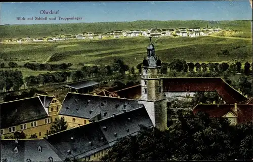 Ak Ohrdruf in Thüringen, Schloss, Truppenlager