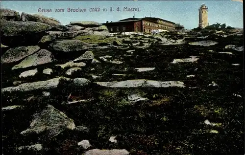 Ak Brocken Nationalpark Harz, Brocken-Hotel