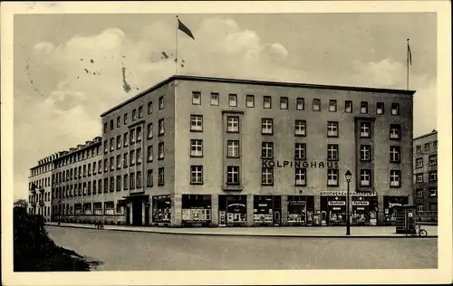 Ak Karlsruhe in Baden Württemberg, Blick auf das Kolpinghaus, Karlstraße 115, Apotheke
