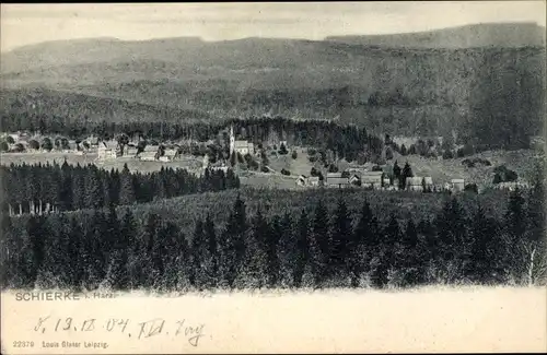 Ak Schierke Wernigerode im Harz, Panorama