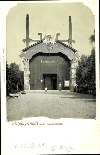 Ak Thale im Harz, Hexentanzplatz, Walpurgishalle