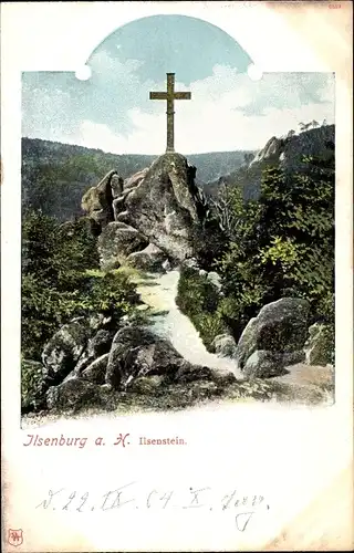 Ak Ilsenburg im Harz, Ilsenstein, Kreuz