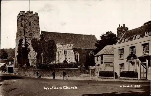 Ak Wrotham Kent England, Church