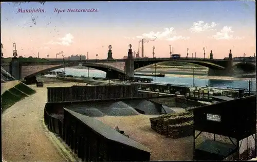 Ak Mannheim in Baden, Neue Neckarbrücke