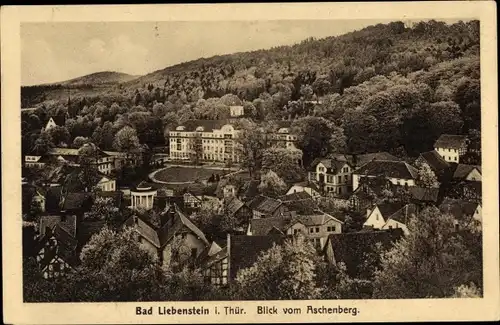 Ak Bad Liebenstein Thüringen, Blick vom Aschenberg auf den Ort