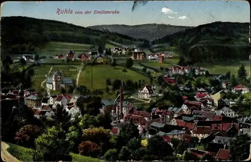 Ak Ruhla in Thüringen, Blick von der Emilienruhe