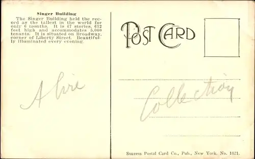 AK New York, Singer Building