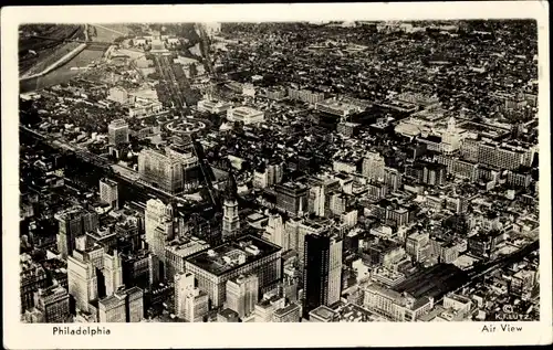 Ak Philadelphia Pennsylvania USA, Panorama, Fairmount Park, Benjamin Franklin Parkway, Art Museum