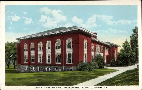 Ak Indiana Pennsylvania USA, Jane E. Leonard Hall, State Normal School