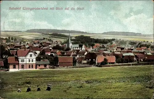 Ak Elbingerode Oberharz am Brocken, West mit Blick auf die Stadt