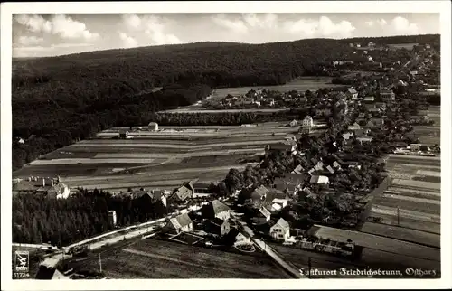 Ak Friedrichsbrunn Thale im Harz, Fliegeraufnahme vom Ort