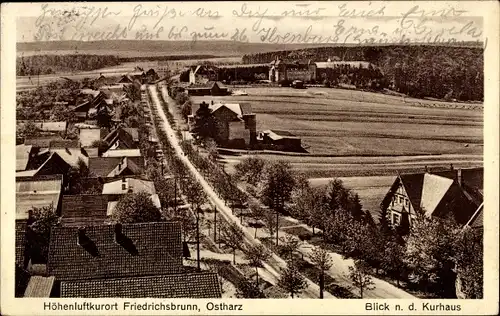 Ak Friedrichsbrunn Thale im Harz, Blick nach dem Kurhaus