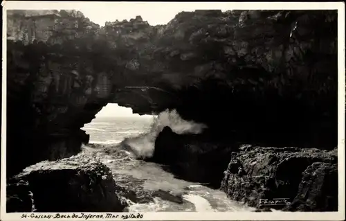 Foto Ak Cascaes Cascais Portugal, Boca do Inferno, raue See