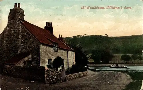 Ak Plymouth Devon England, in Southdown, Millbrook Lake