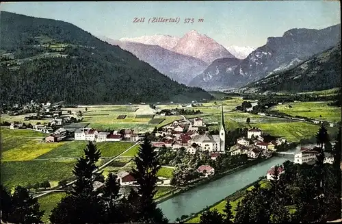 Ak Zell am Ziller in Tirol, Zillertal, Panorama