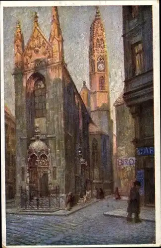 Künstler Ak Wien 1 Innere Stadt, Kirche Maria am Gestade