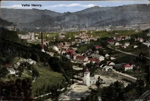 Ak Velké Hamry Großhammer Groß Hammer Region Reichenberg, Gesamtansicht